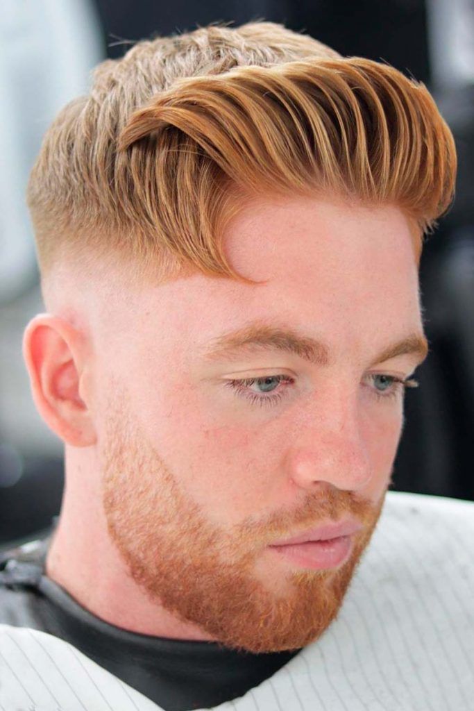 Casual Brushed Up Hair With Tapered Sides #taper #taperhaircut